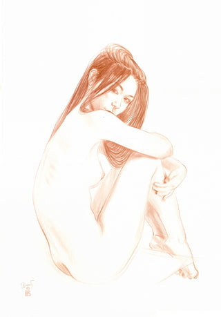 Original sketch for Engawa and Utamaro