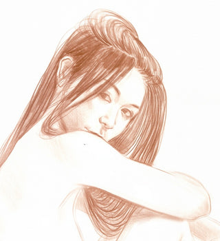 Original sketch for Engawa and Utamaro