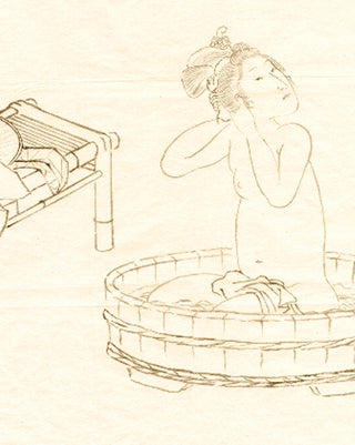 Frau in einer Badewanne