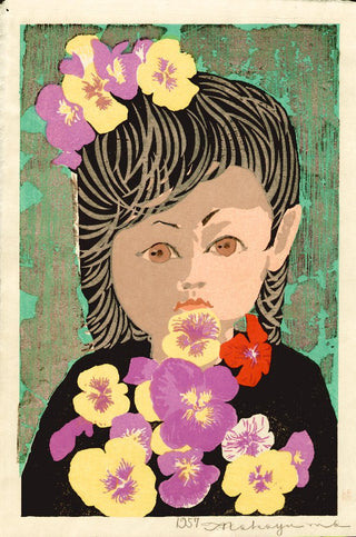 Girl With violets