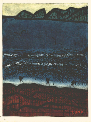 Zeewier en vogel