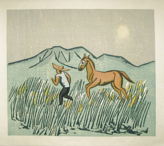 lune du soir et poulain