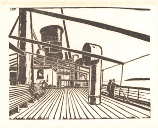 Aan dek van de S.S. Murasaki