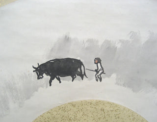 Niño y buey