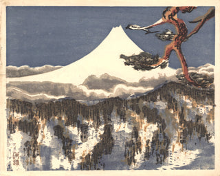 Góra Fuji w śniegu