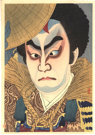 Shin Nigao: Ichikawa Chûsha VII in the role of Takechi Mitsuhide in the play Ehon Taikôki