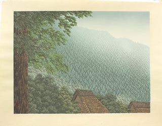 Distant view of pine mountain