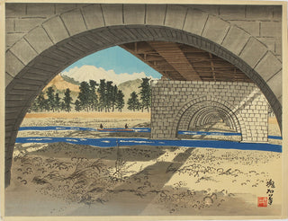 Fuji vu d'en dessous du pont
