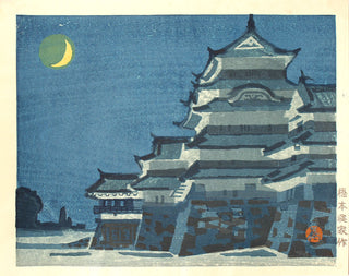 Zamek Matsumoto w świetle księżyca