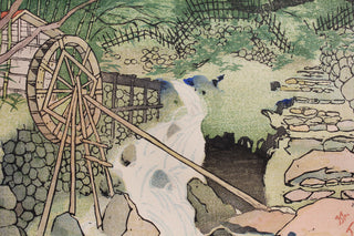 roue à eau de montagne