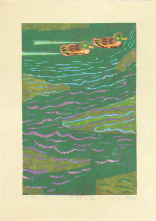 Water ripples and birds