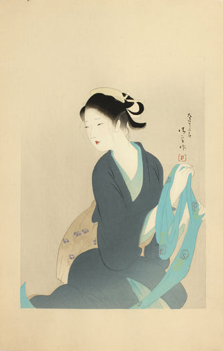 The heroine Osai in the play "Yari no Gonza kasane katabira"