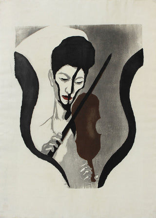 Impressie van een violist (portret van Suwa Nejiko (1920-2012))