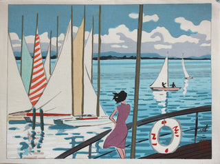 Sail Boats on Lake Biwa
