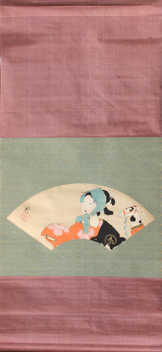 Girl with hobby horse