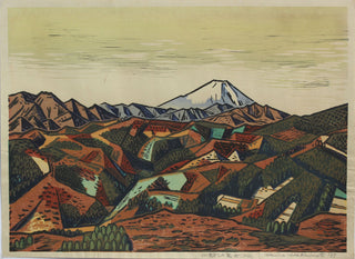 Der Berg Fuji, gesehen vom Berg Kobotoke