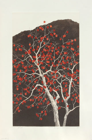 Persimmon and mountain