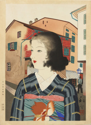 Chica japonesa en una ciudad portuaria N.° 3
