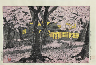 Cherry blossoms in the evening (Kanbayashi Spa, Shinshu)