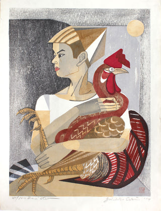 Rooster and boy