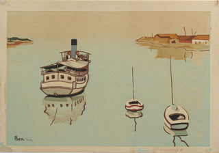 Boats on a lake