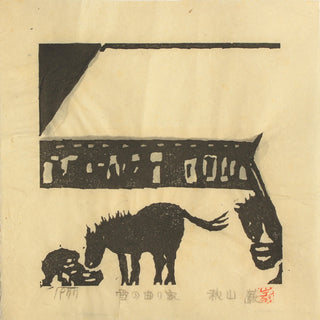 Chevaux dans la neige