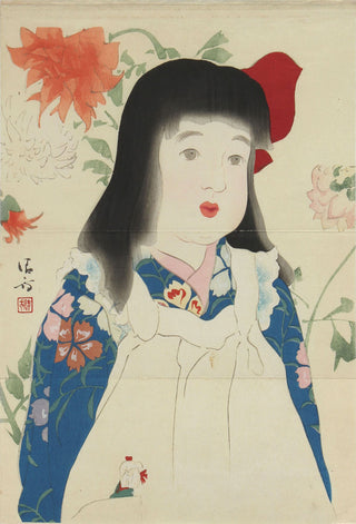 Girl with flowers