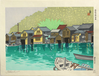 Maisons de bateaux et baie d'Ine (Tokyo)