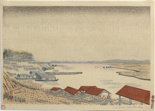 Tama River in the rain