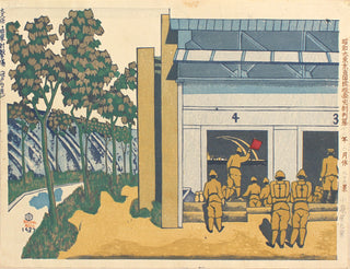 Schietbaan van het leger in de velden van Toyama