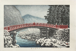 Puente de Nikko en la nieve