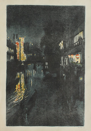 Noční pohled na kanál Dotonbori