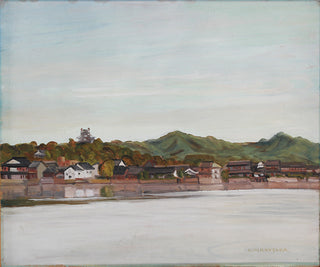Schloss Matsue (?), von der anderen Seite des Burggrabens aus gesehen