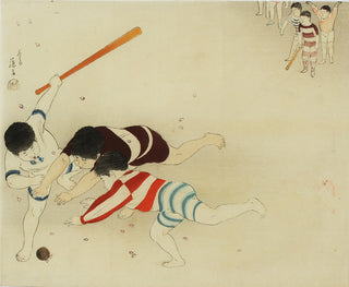 Jungen spielen Baseball