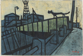Cat on a bridge