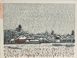 Der Shinobazu-Teich im Schnee