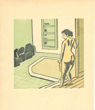 Vrouw bij een onsen
