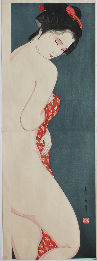 Mädchen mit rosa Nelken