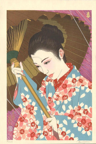 Spring rain at Higashibetsu-in Temple