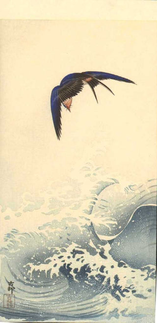 Swallow Over the waves