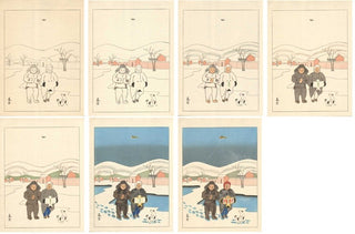 Hokkaido winter landscape