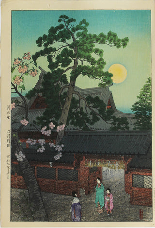 Lever de lune au sanctuaire Nezu Gongen