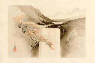 El monte Fuji reflejado en una cascada.