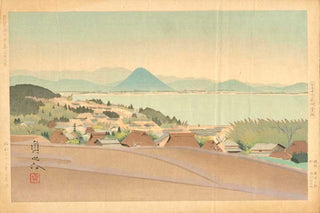 Le lac Biwa au début du printemps