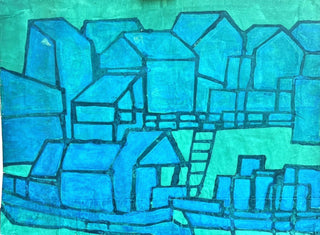 Blue cityscape