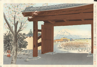 De berg Fuji gezien vanaf Egawa Mansion